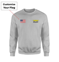 Thumbnail for Custom Flag & Pilot Badge Designed Sweatshirts