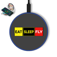 Thumbnail for Eat Sleep Fly (Colourful) Designed Wireless Chargers