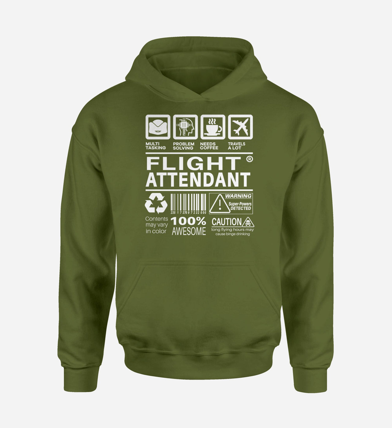 Flight Attendant Label Designed Hoodies