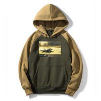 Thumbnail for Departing Jet Aircraft Designed Colourful Hoodies