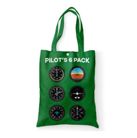 Thumbnail for Pilot's 6 Pack Designed Tote Bags