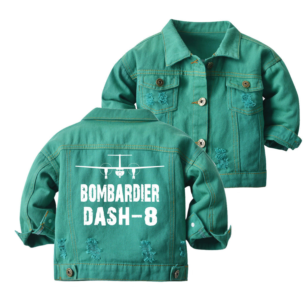 Bombardier Dash-8 & Plane Designed Children Denim Jackets