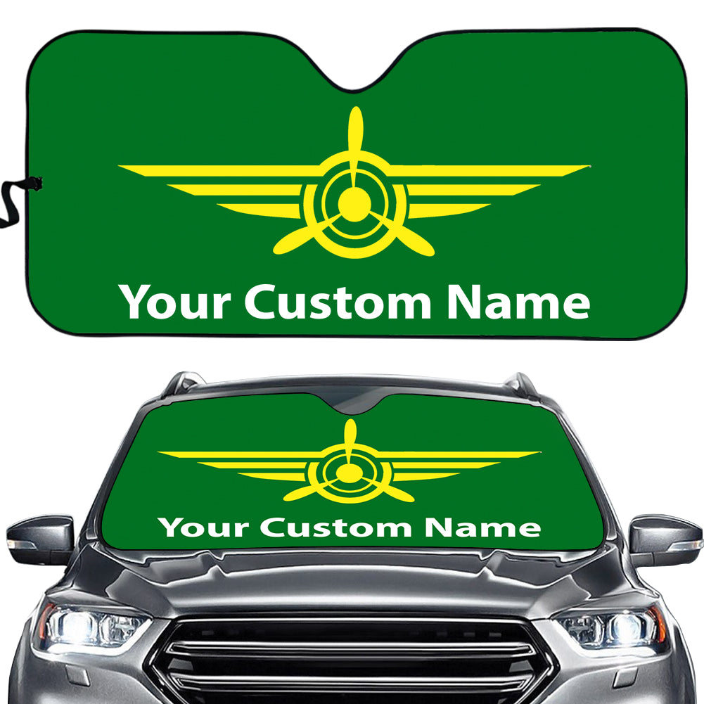 Custom Name (Badge 3) Designed Car Sun Shade