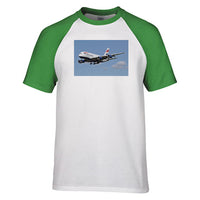 Thumbnail for Landing British Airways A380 Designed Raglan T-Shirts