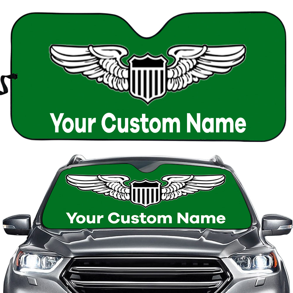 Custom Name (Military Badge ) Designed Car Sun Shade
