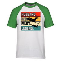 Thumbnail for Husband & Dad & Pilot & Legend Designed Raglan T-Shirts