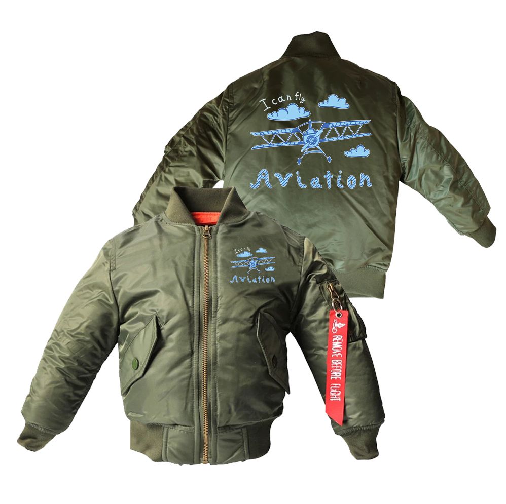 I Can Fly & Aviation Designed Children Bomber Jackets