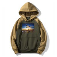 Thumbnail for Super Aircraft over City at Sunset Designed Colourful Hoodies