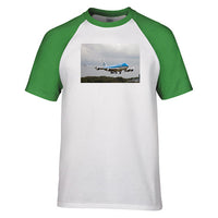 Thumbnail for Landing KLM's Boeing 747 Designed Raglan T-Shirts