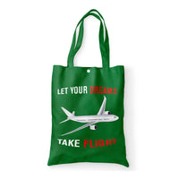 Thumbnail for Let Your Dreams Take Flight Designed Tote Bags