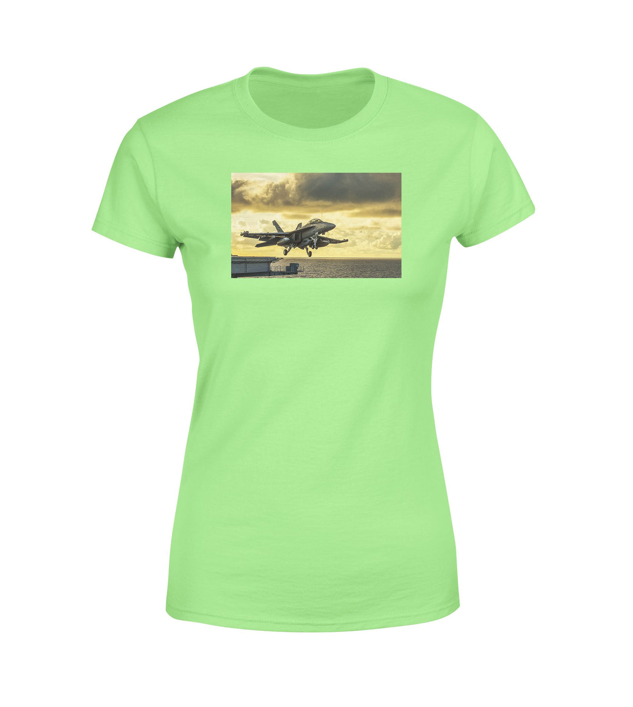 Departing Jet Aircraft Designed Women T-Shirts