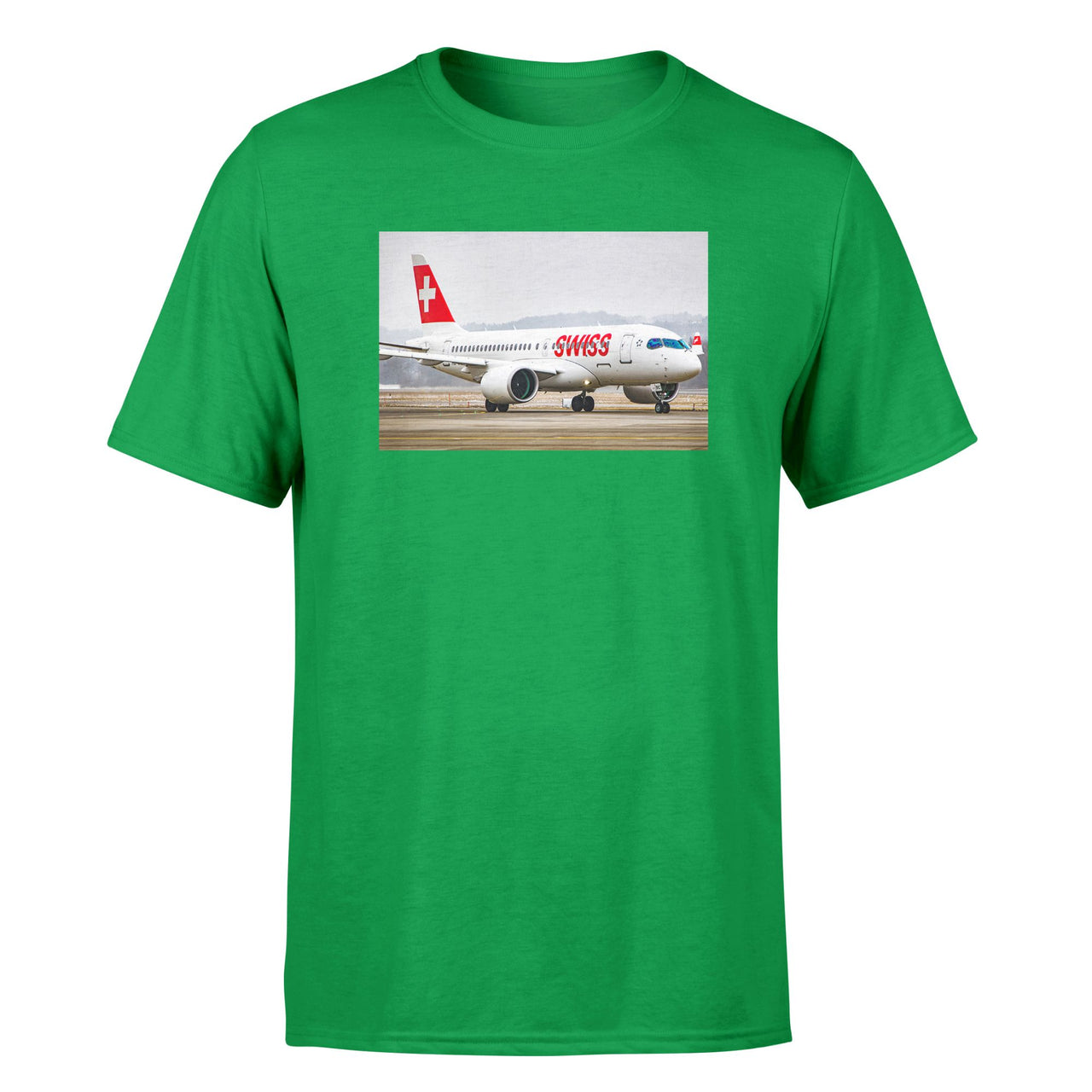Swiss Airlines Bombardier CS100 Designed T-Shirts