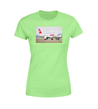 Thumbnail for Swiss Airlines Bombardier CS100 Designed Women T-Shirts