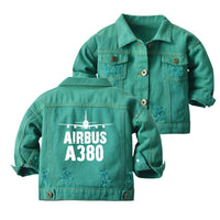 Thumbnail for Airbus A380 & Plane Designed Children Denim Jackets