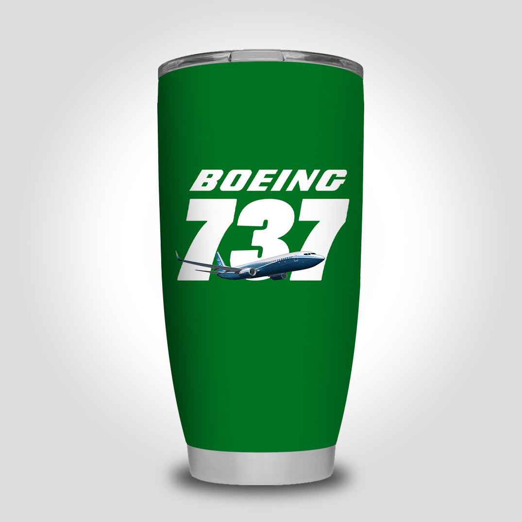 Super Boeing 737+Text Designed Tumbler Travel Mugs