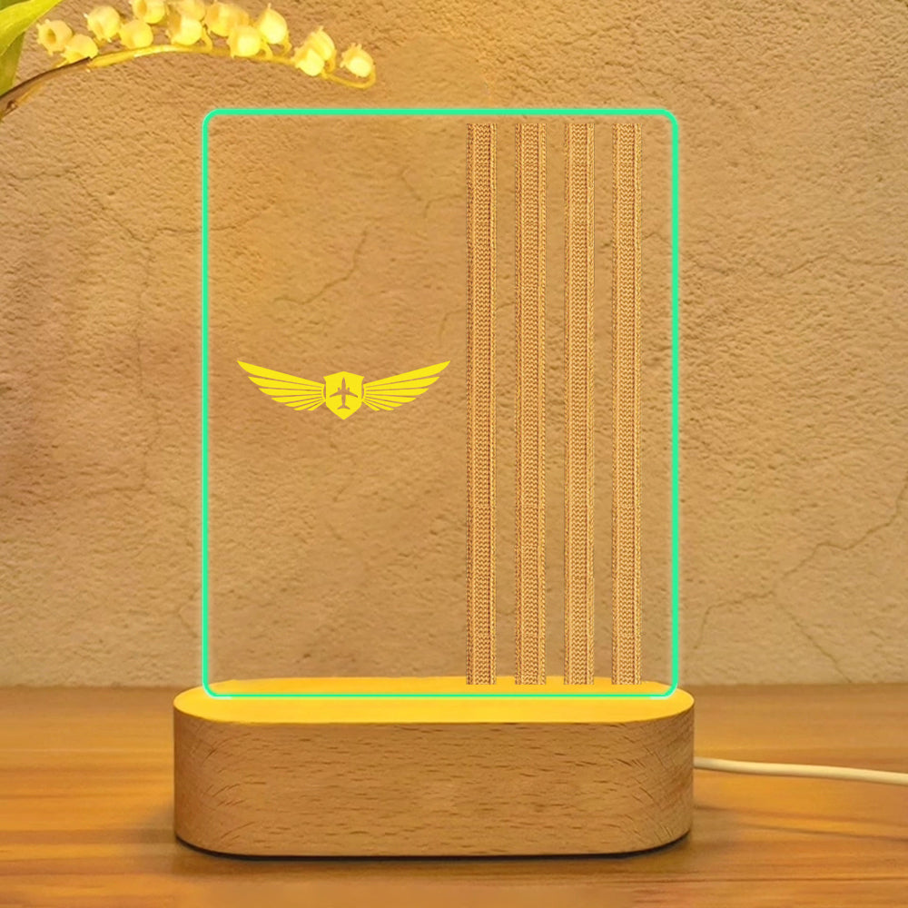 Special Golden Pilot Epaulettes (4,3,2 Lines) Designed Night Lamp