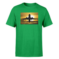 Thumbnail for Departing Passanger Jet During Sunset Designed T-Shirts
