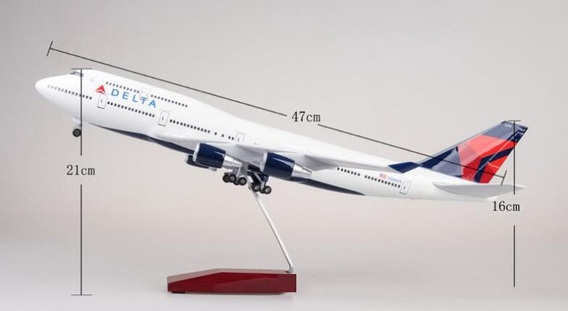 Delta Boeing 747 Airplane Model (1/160 Scale - 47CM)