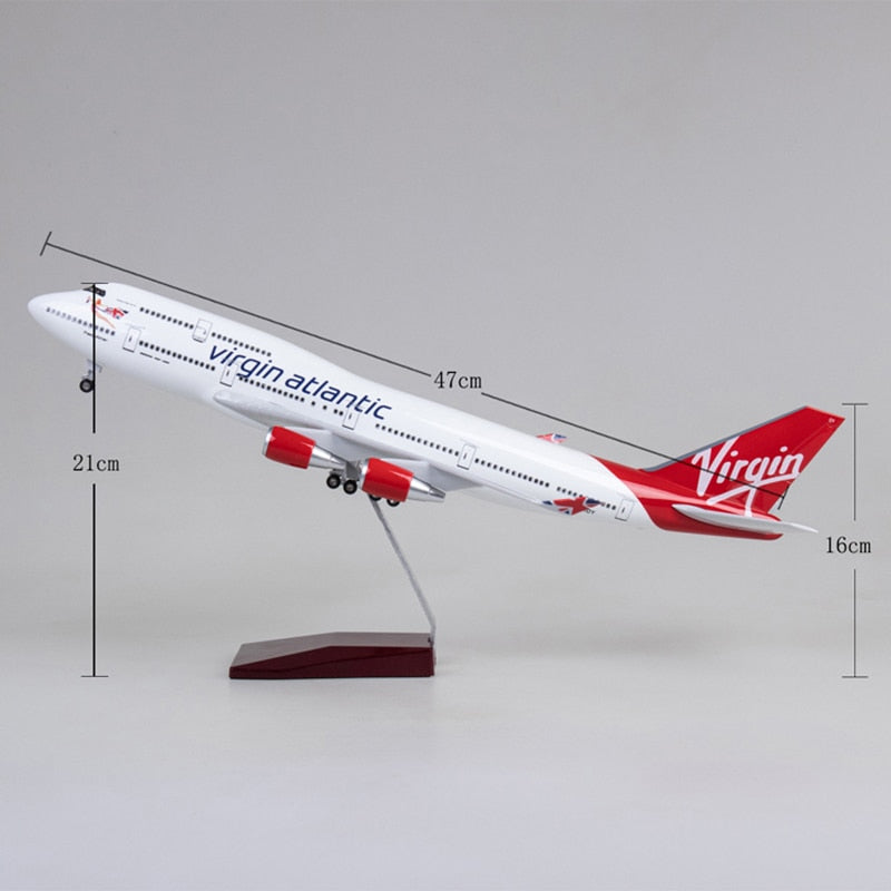 Virgin Atlantic Boeing 747 Airplane Model (1/160 Scale - 47CM)