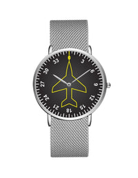 Thumbnail for Airplane Instrument Series (Heading) Stainless Steel Strap Watches Pilot Eyes Store Silver & Silver Stainless Steel Strap 