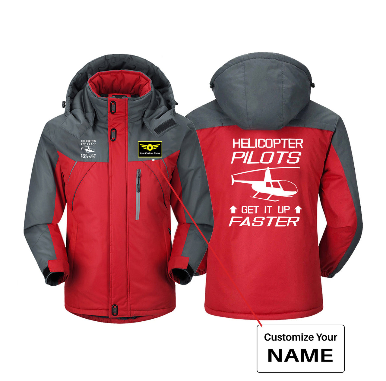 Helicopter Pilots Get It Up Faster Designed Thick Winter Jackets