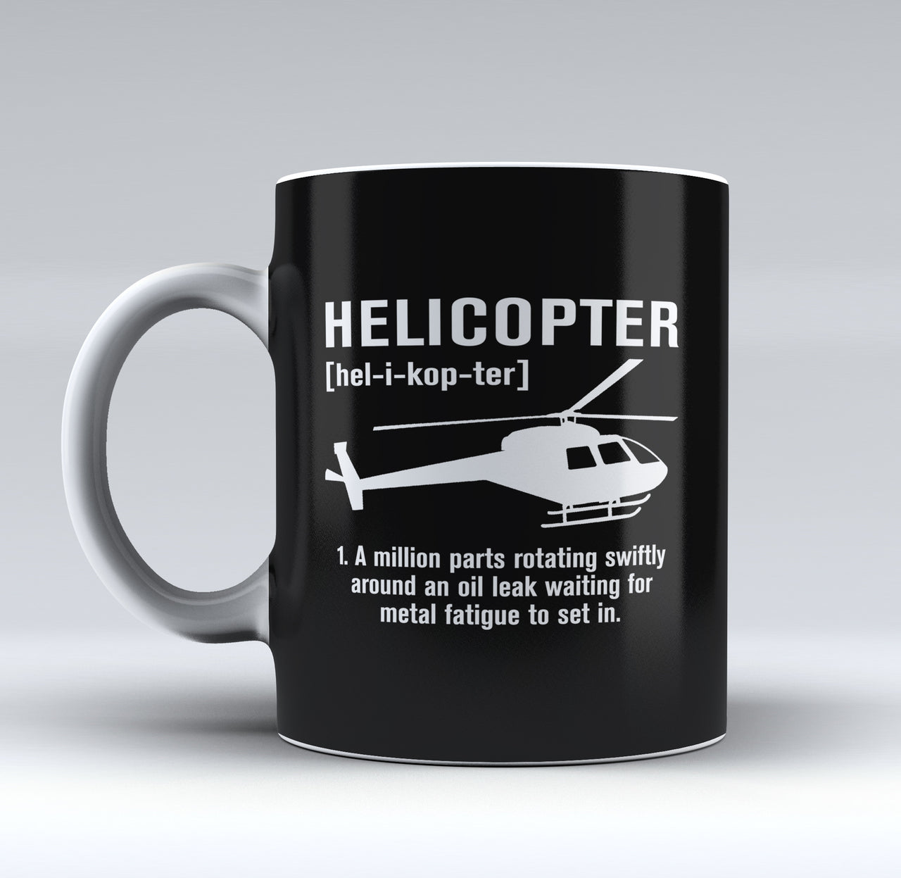 Helicopter [Noun] Designed Mugs