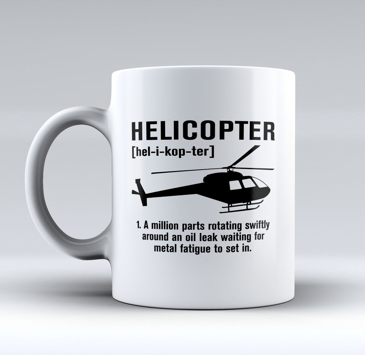 Helicopter [Noun] Designed Mugs