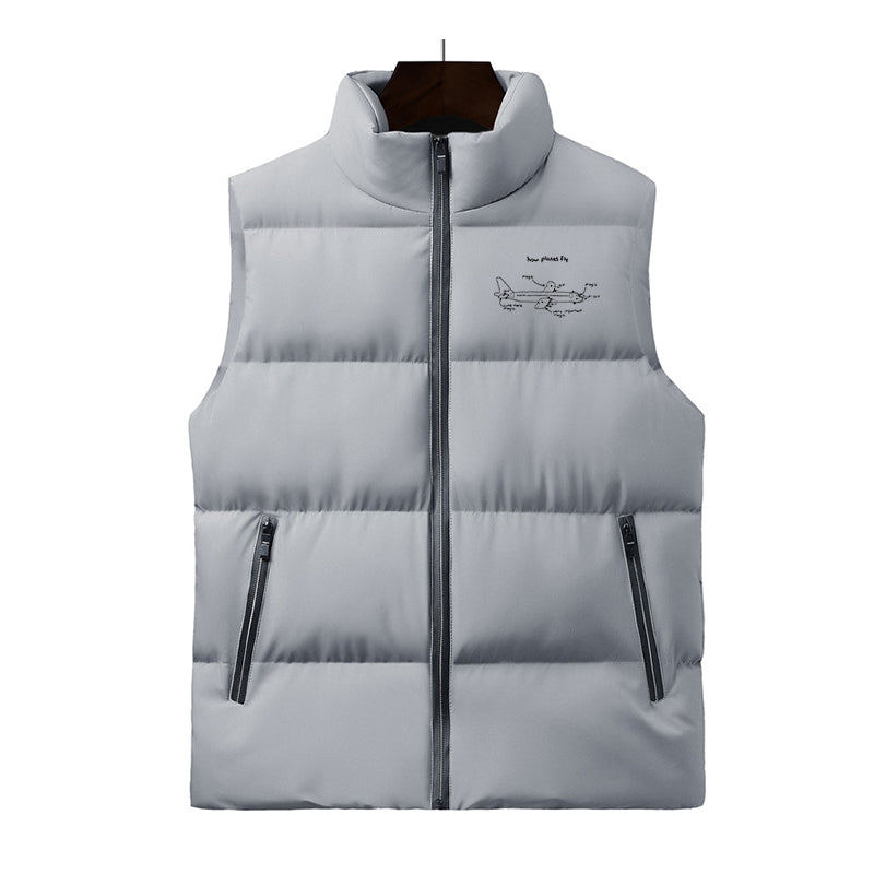 How Planes Fly Designed Puffy Vests