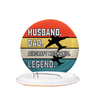 Thumbnail for Husband & Dad & Aircraft Mechanic & Legend Designed Pins