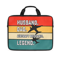 Thumbnail for Husband & Dad & Aircraft Mechanic & Legend Designed Laptop & Tablet Bags