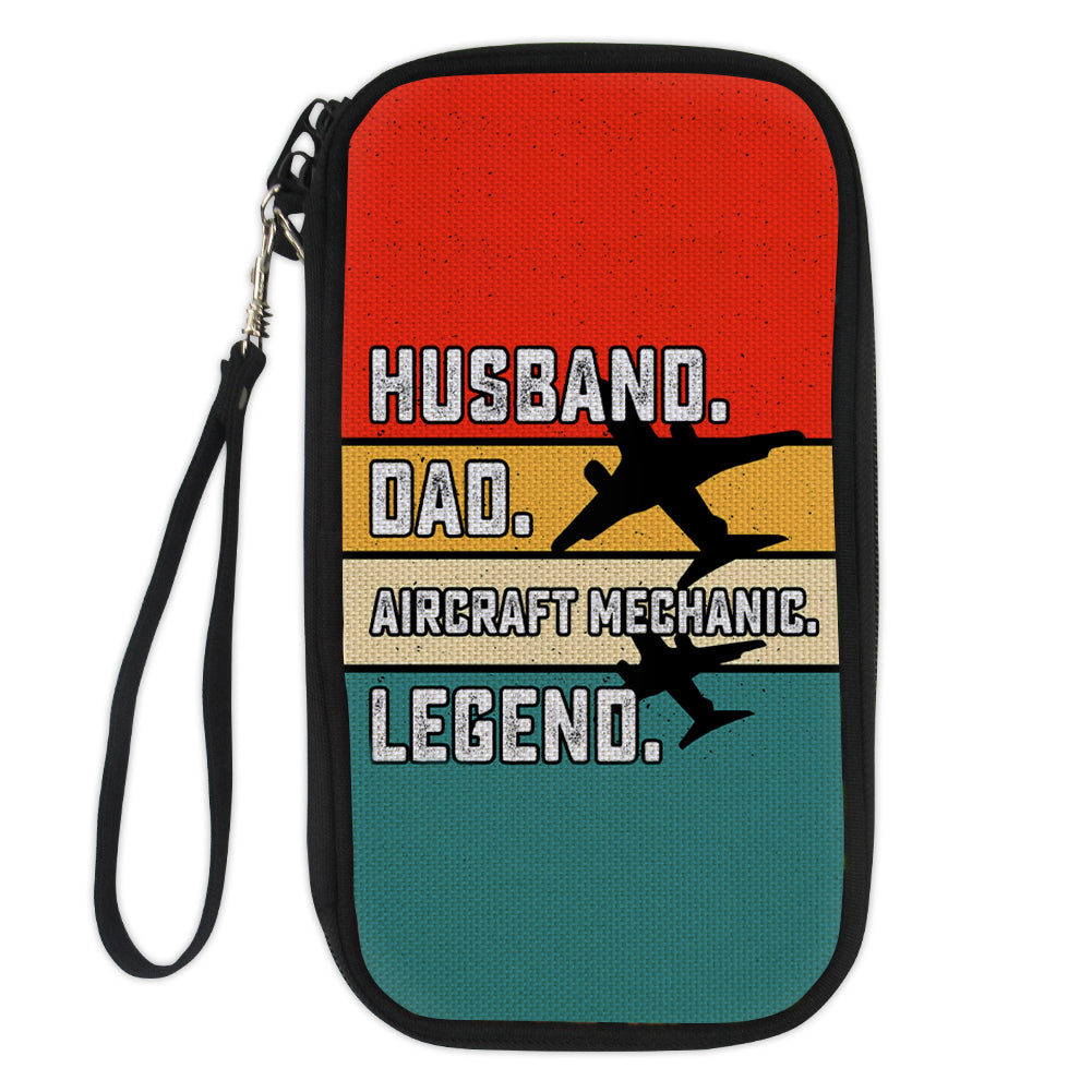 Husband & Dad & Aircraft Mechanic & Legend Designed Travel Cases & Wallets
