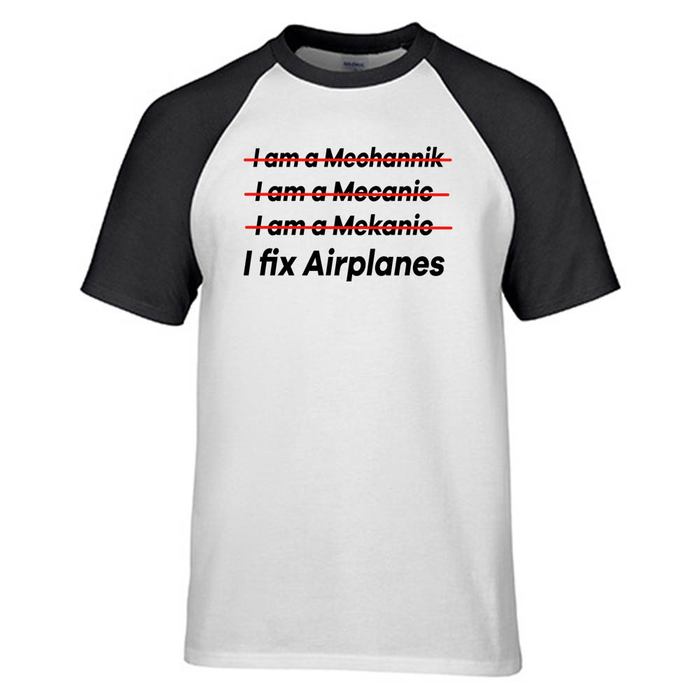 I Fix Airplanes Designed Raglan T-Shirts