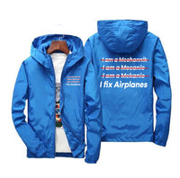 Thumbnail for I Fix Airplanes Designed Windbreaker Jackets