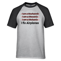 Thumbnail for I Fix Airplanes Designed Raglan T-Shirts