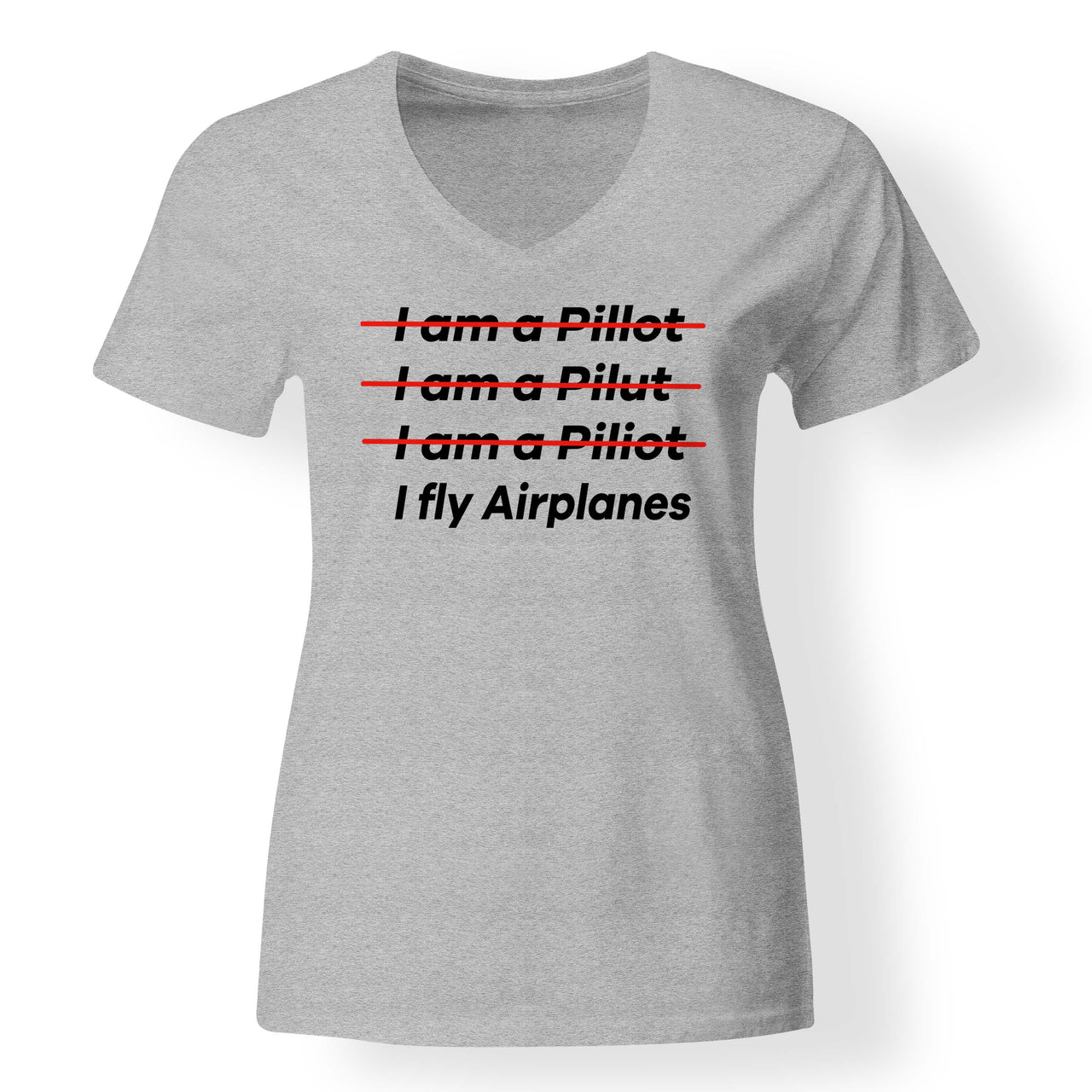 I Fly Airplanes Designed V-Neck T-Shirts