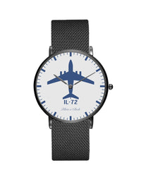 Thumbnail for ILyushin IL-72 Stainless Steel Strap Watches Pilot Eyes Store Black & Stainless Steel Strap 