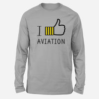 Thumbnail for I Like Aviation Designed Long-Sleeve T-Shirts
