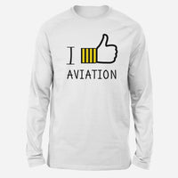 Thumbnail for I Like Aviation Designed Long-Sleeve T-Shirts