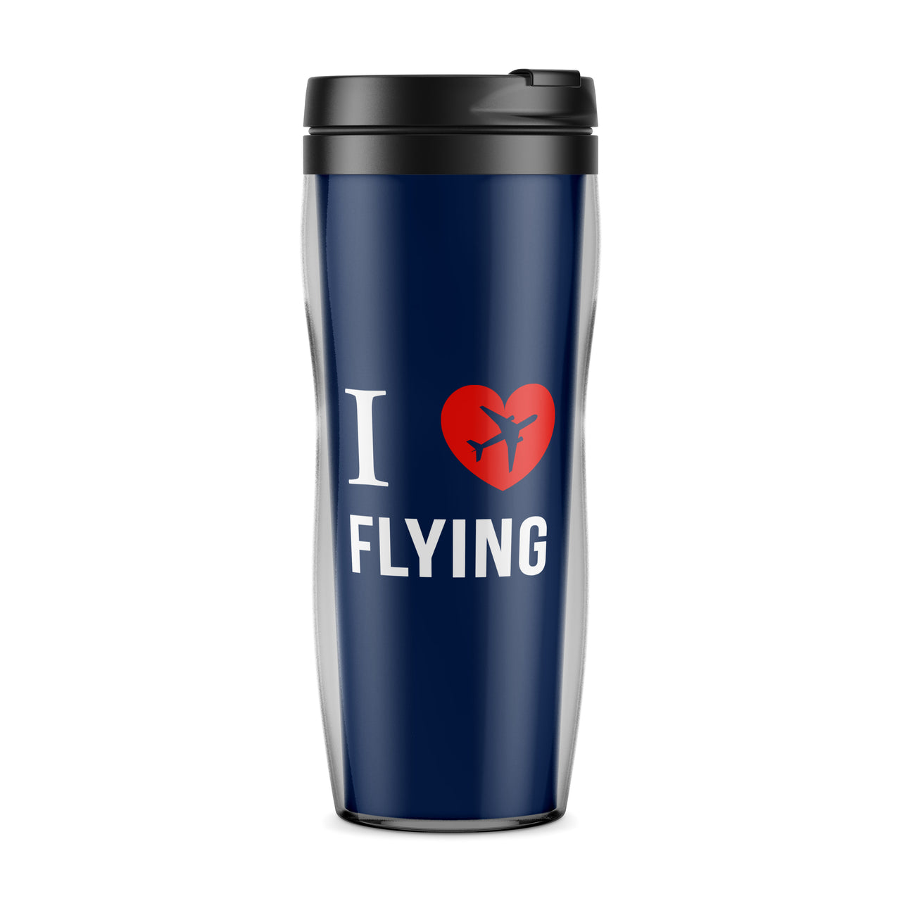 I Love Flying Designed Travel Mugs