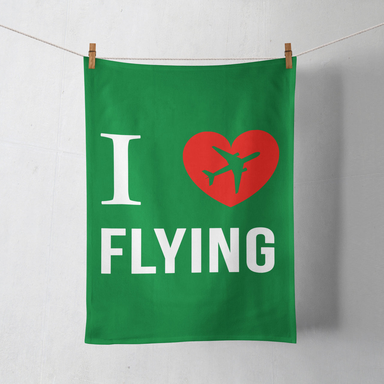 I Love Flying Designed Towels