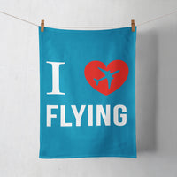 Thumbnail for I Love Flying Designed Towels