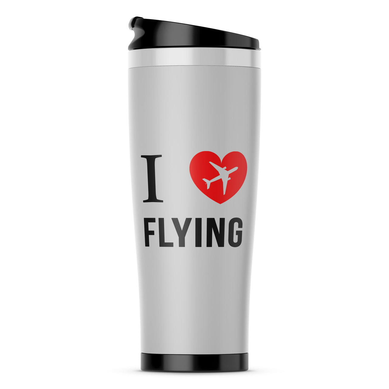 I Love Flying Designed Travel Mugs