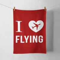 Thumbnail for I Love Flying Designed Towels