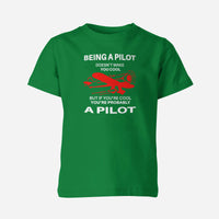 Thumbnail for If You're Cool You're Probably a Pilot Designed Children T-Shirts