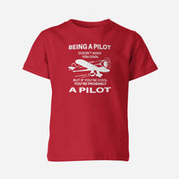 Thumbnail for If You're Cool You're Probably a Pilot Designed Children T-Shirts