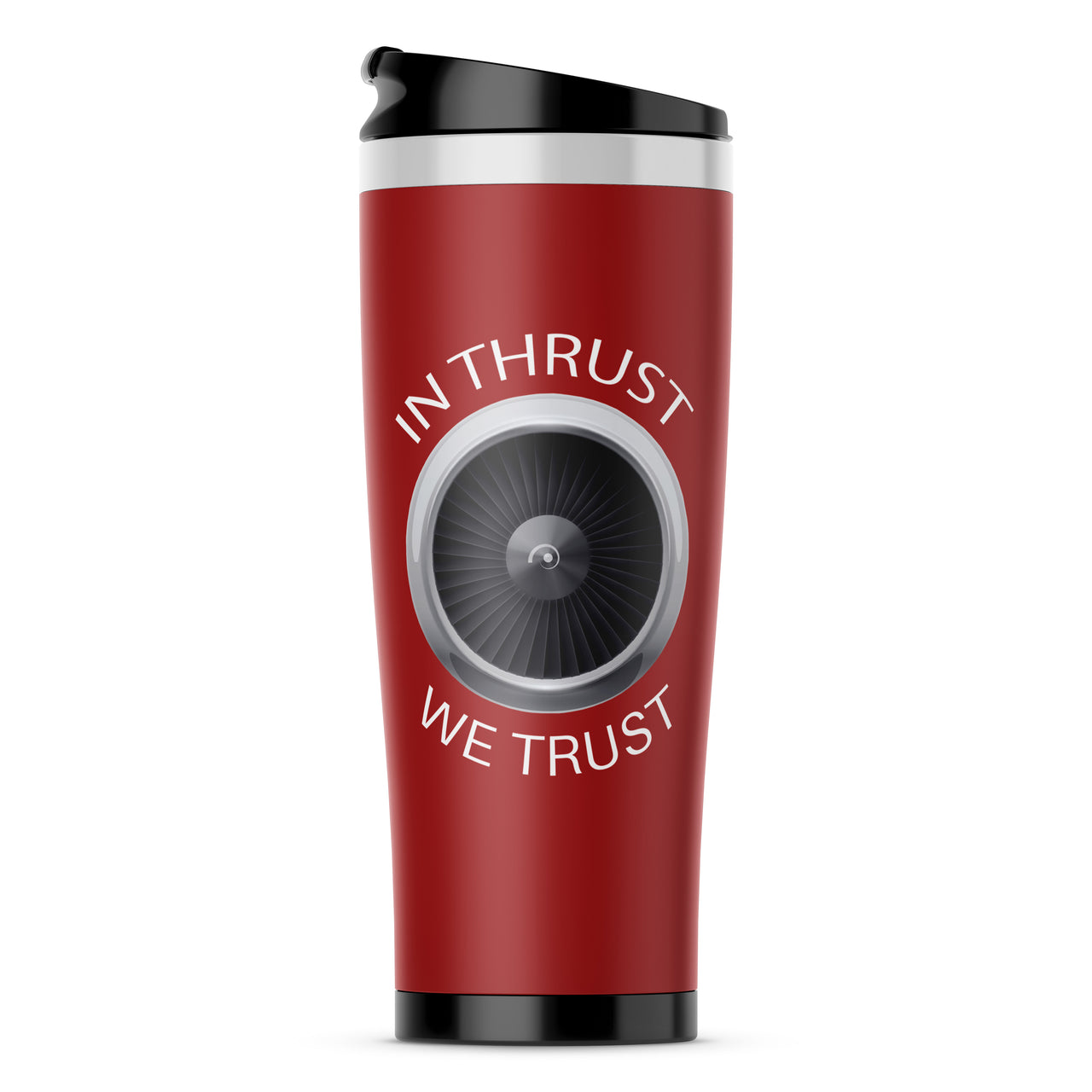 In Thrust We Trust Designed Travel Mugs