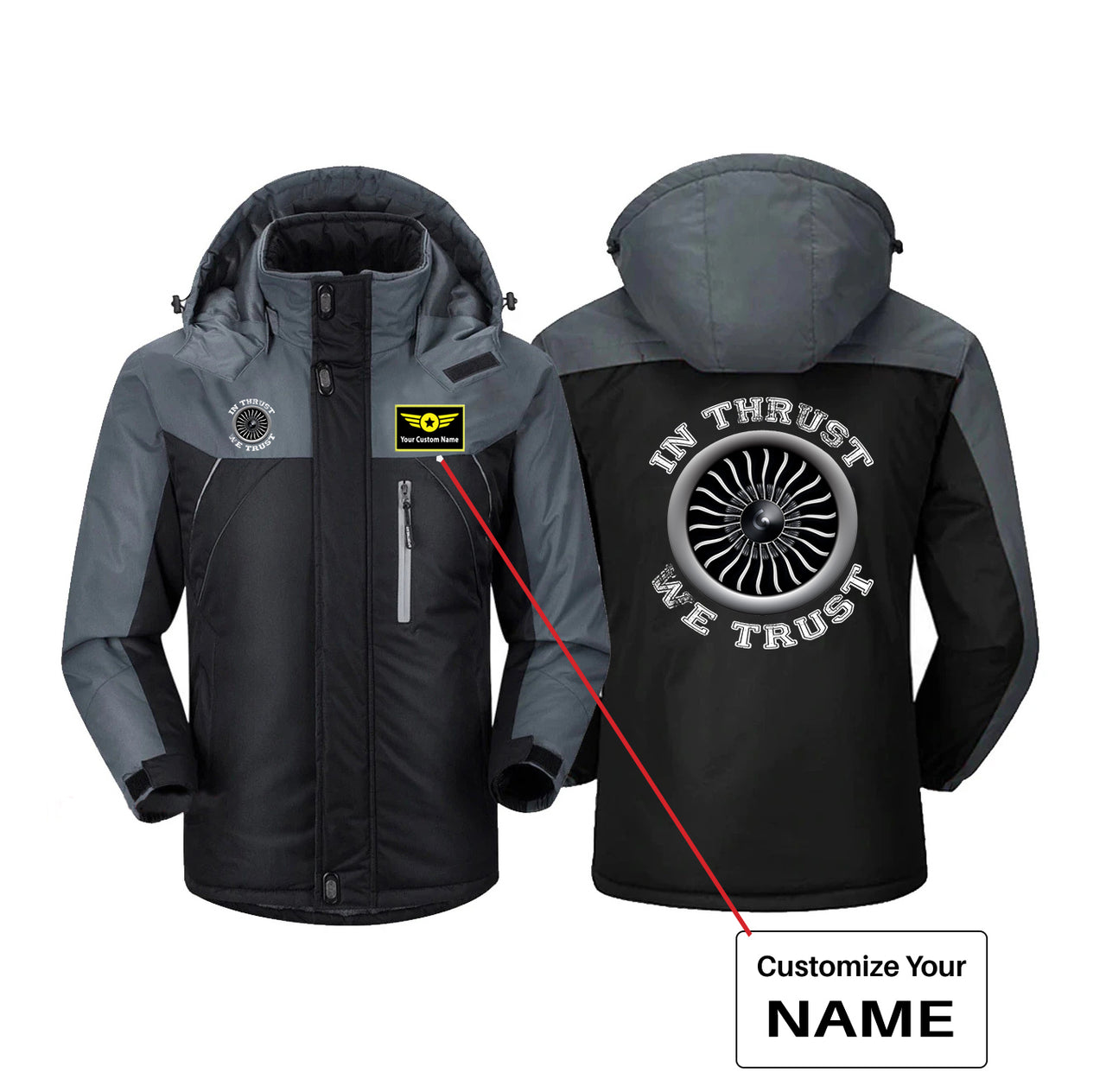 In Thrust We Trust (Vol 2) Designed Thick Winter Jackets