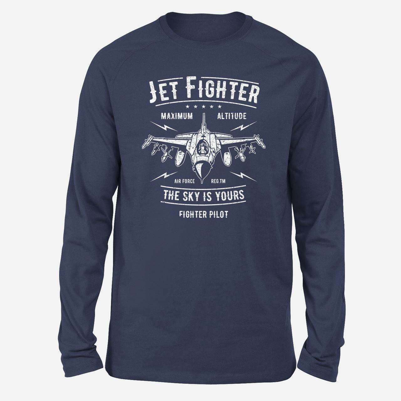 Jet Fighter - The Sky is Yours Designed Long-Sleeve T-Shirts