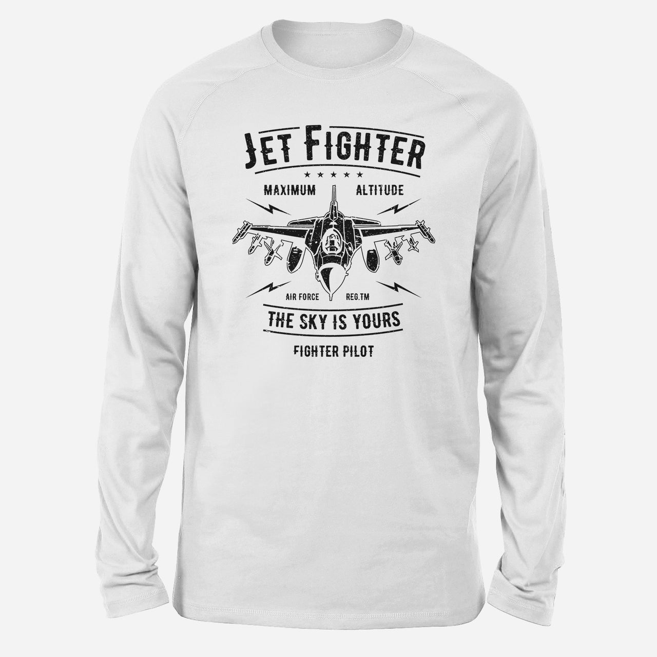 Jet Fighter - The Sky is Yours Designed Long-Sleeve T-Shirts