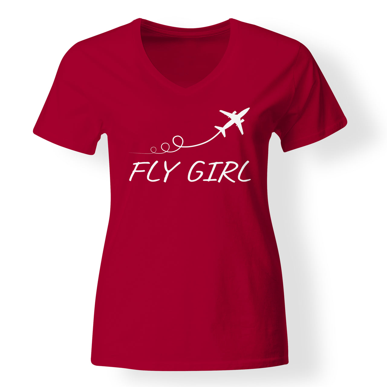 Just Fly It & Fly Girl Designed V-Neck T-Shirts